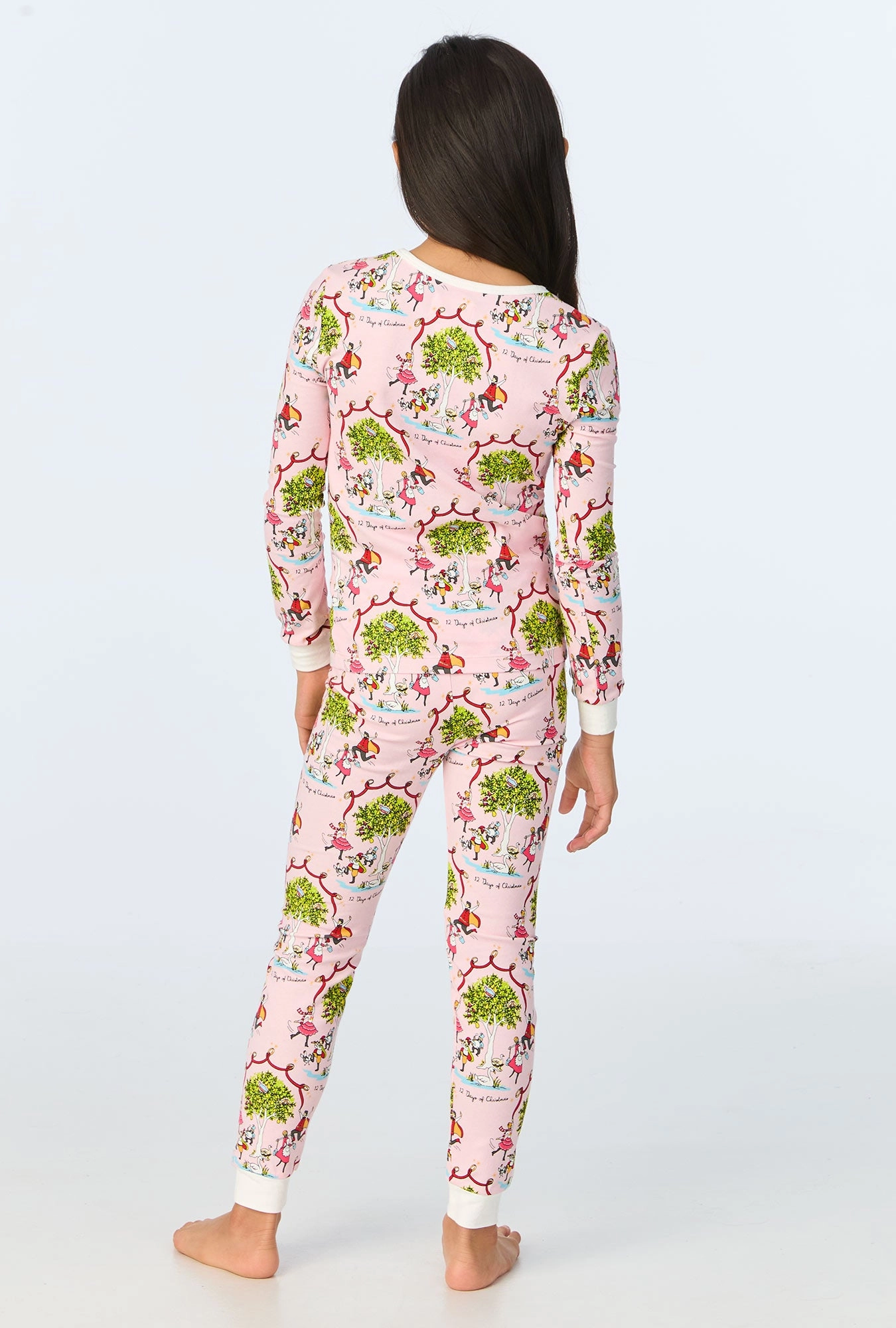 Twelve Days of Christmas Long Sleeve Stretch Jersey Kids PJ Set