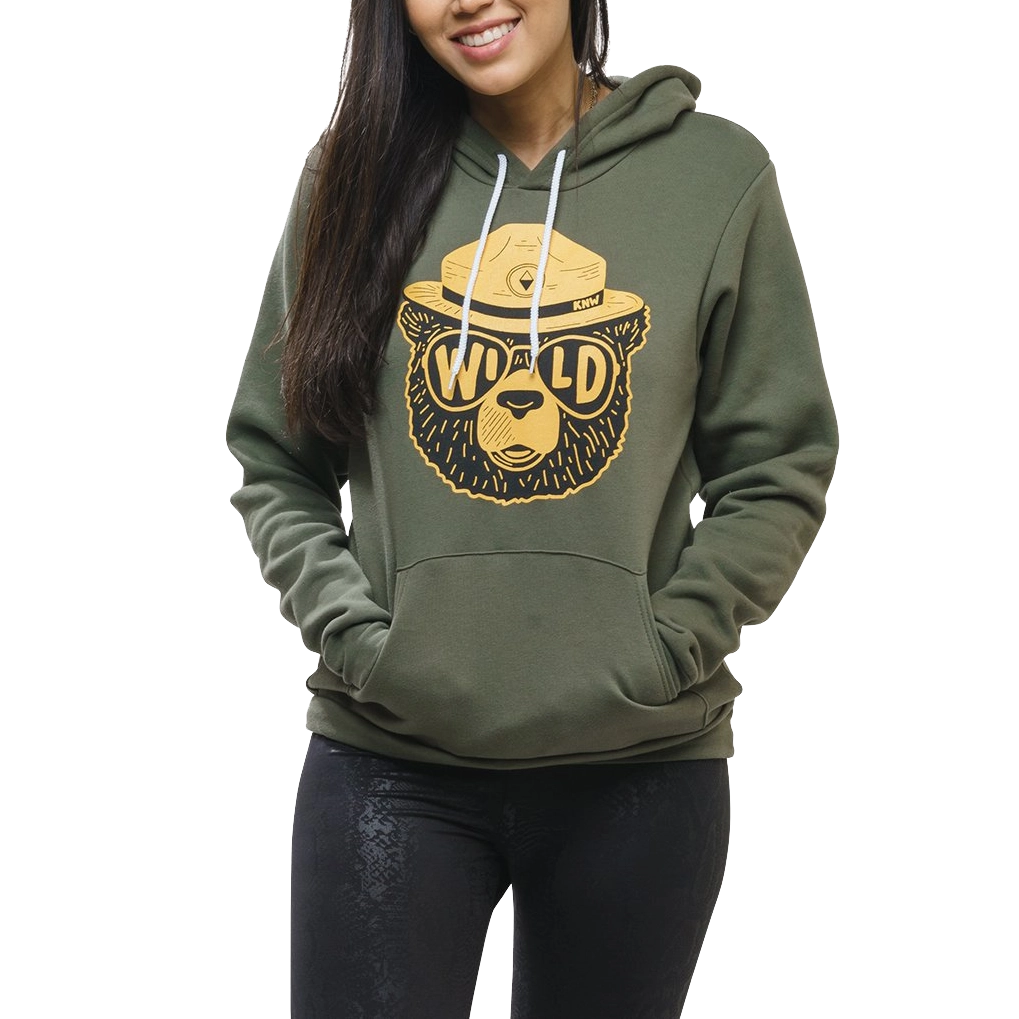 Unisex Wild Bear Pullover Hoodie