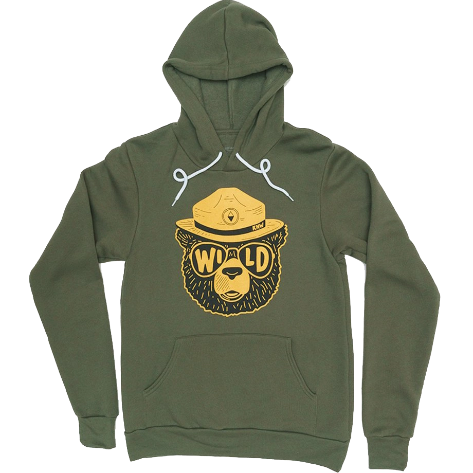 Unisex Wild Bear Pullover Hoodie