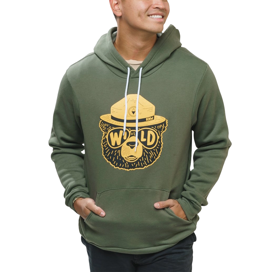 Unisex Wild Bear Pullover Hoodie