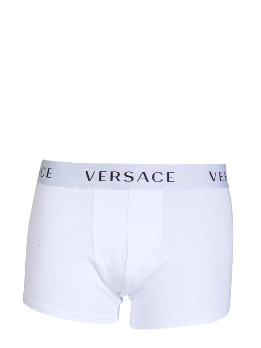 Versace Logo Band Two-Pack Logo Detailed Boxers