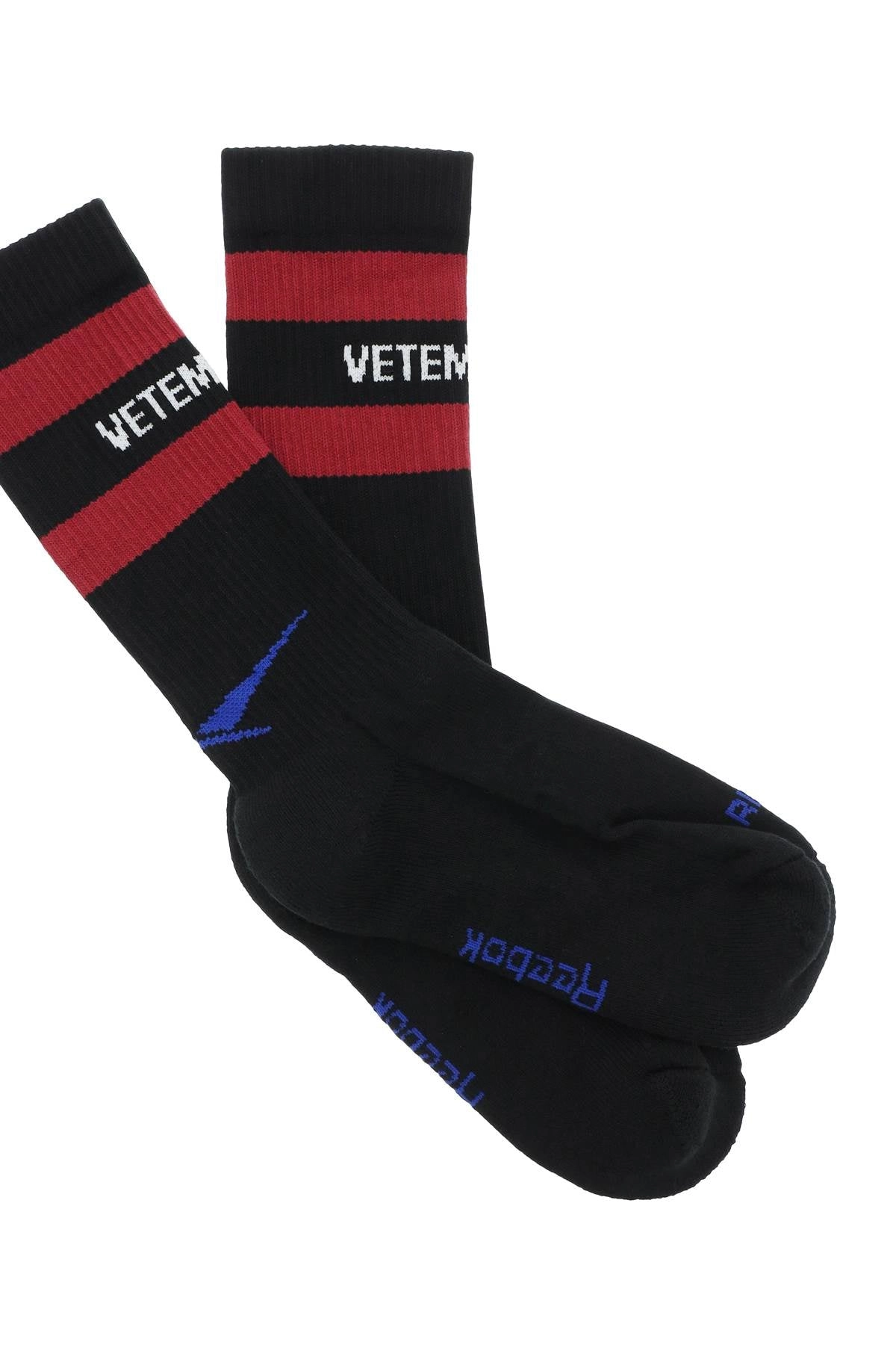 Vetements X Reebok Logo Intarsia Ribbed Socks