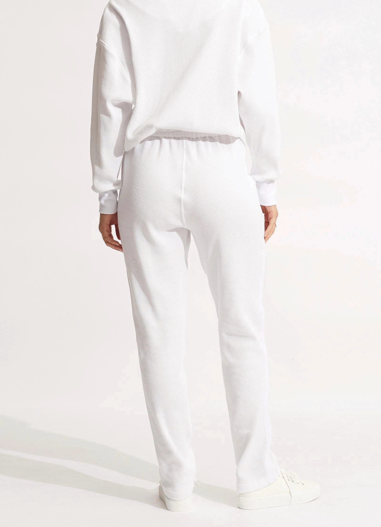 Waffle Pant - White