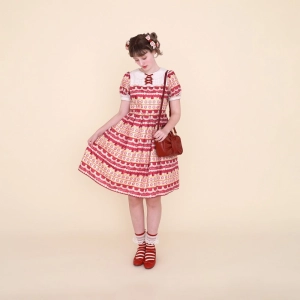 WhipCake Border Onepiece Dress