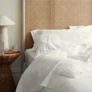 White Linen & Cotton Blend Pillowcases (Pair)