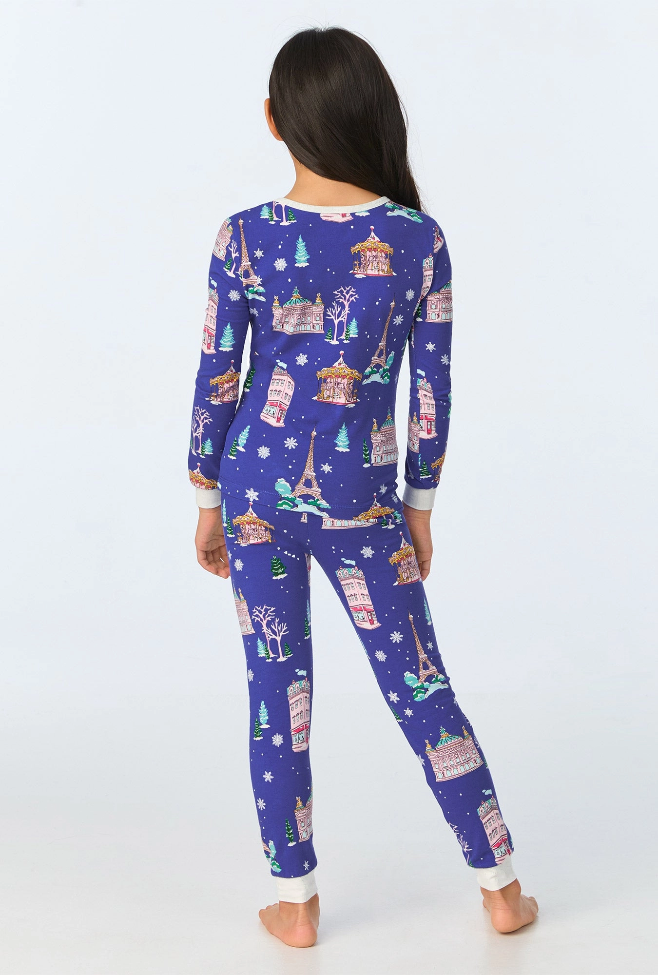 Winter in Paris Long Sleeve Stretch Jersey Kids PJ Set