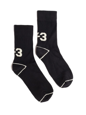 Y-3 Logo Intarsia Crew Socks